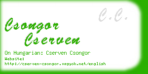 csongor cserven business card